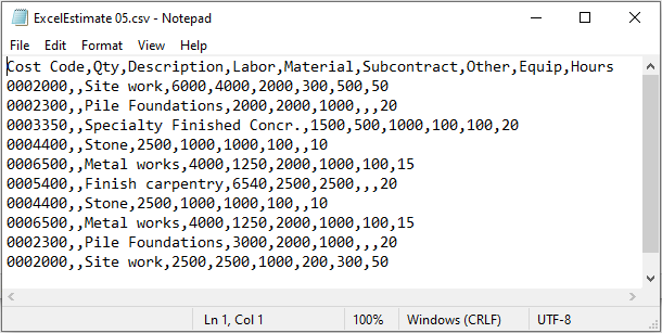 How To Maintain Leading Zeros When Creating A Csv File To Import An Estimate From Excel Bis 3576